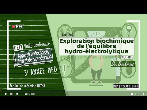 BIOCHIMIE | 02- Exploration biochimique de l'équilibre Hydro électrolytique