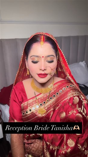 Gargi Rai | Prayagraj | Delhi NCR on Instagram: "Reception Glam perfected 💄✨ Makeup By : @gargi_artistry Bride : @tanigupta1998 . . . . #BrideByGargiRai #BridalMakeupArtist #ReceptionMakeup #WeddingMakeupArtist #PrayagrajMakeupArtist #BridalGlow"