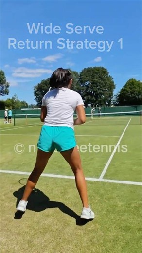 Wide Serve Return Strategy 1 #tennisstrategy #returnofserve #tennis #forehand #slowmotion #fh