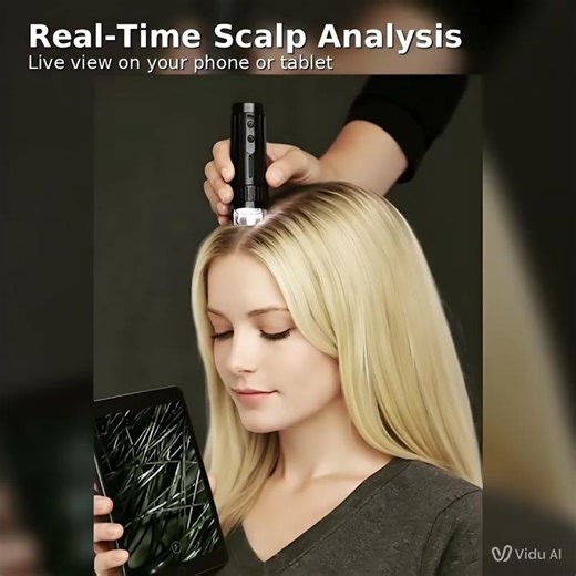 Portable Wireless Video Microscope for Skin & Hair Scalp Analysis (Max-see App) #scalpanalysis
