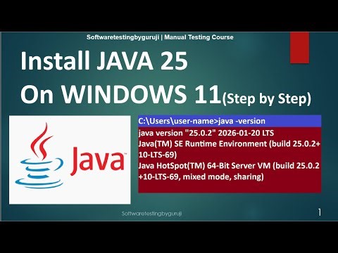 How to Install Java JDK 25 on Windows 11 | JAVA_HOME & PATH Setup | Step by Step Setup