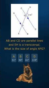 What is the size of angle AFG? #math #mathematics #mathtutorial #maths #geometry