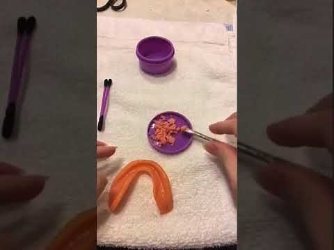 Fixodent Plus Gum Care paste mixed with Fixodent Powder for dentures