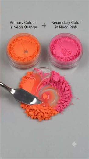 Neon Orange + Neon Pink = ? 🤯 Satisfying Color Mixing ASMR #shorts