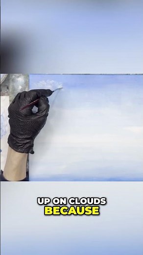 How to Paint a Realistic Sky with Acrylics ☁️ #acrylicpainting #landscapepainting #art