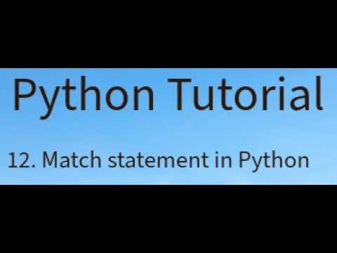 Match statement in Python