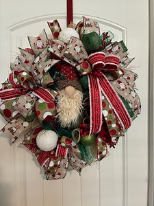 Gnome Wreath: Green, Red, and Tan - Door Safe - Etsy