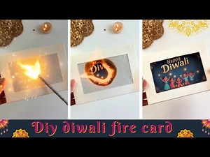 🔥 Step-by-Step Diwali Fire Card Tutorial 🪔 | Magical DIY Diwali Greeting Card Idea ✨ |