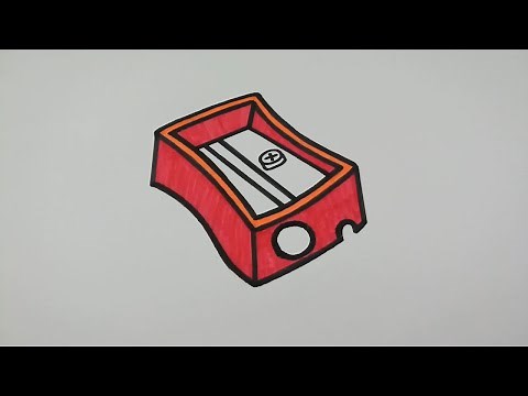 HOW TO DRAW A PENCIL SHARPENER STEP BY STEP l EASY DRAWING TUTORIAL