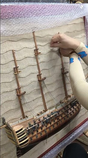 Mastering the rigging for HMS Victory Half Ship L85 – a glimpse into precision and nautical craftsma