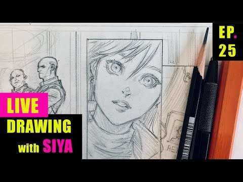 INKING A COMIC BOOK PAGE | LIVE DRAWING with Siya Oum | Episode 25