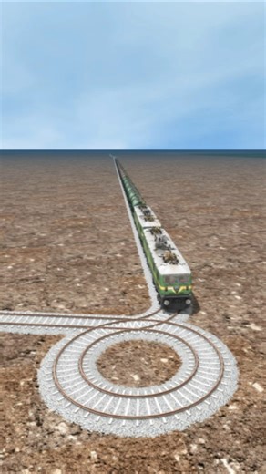 Dangerous Bumpy Circle Track 😳🔥 | Funny Train Drift | Train Simulator #Shorts