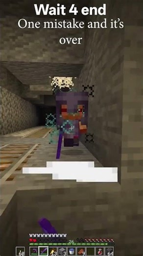 Minecraft one mistake and game over #minecraft #shorts #shortvideo #minecraftrealistic