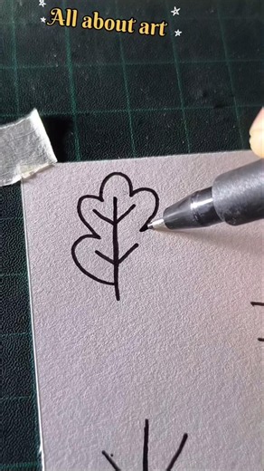 easy leaf drawing