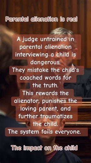 2.3K reactions · 953 shares | What happens when a judge untrained in alienation interviews a child?#viraltiktok #fyp #foryoupage #fypage #narcissist #parentalalienation | Parentalalienationisreal Charity | Facebook