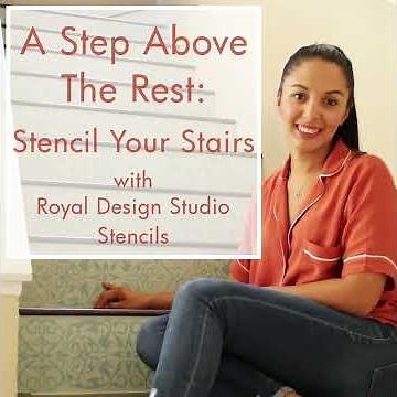 How to Paint Stair Riser Designs with Stencils