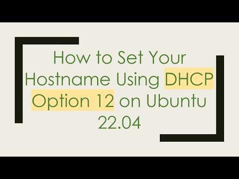 How to Set Your Hostname Using DHCP Option 12 on Ubuntu 22.04