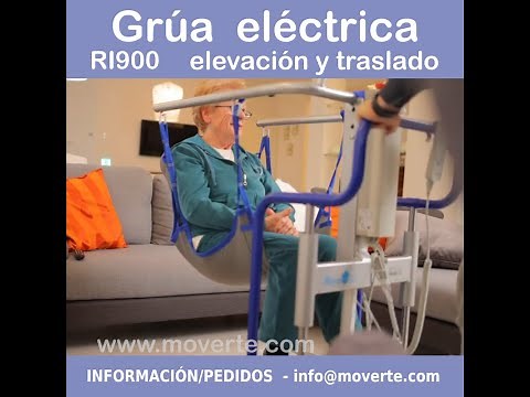 Plataforma electrica de elevacion y traslado pacientes Grúa RI900 ortopedia moverte