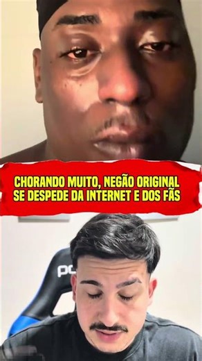 MC Negão Original cries a lot and says goodbye to his fans #funk