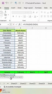 Advance filter formula series - Excel tips and tricks #excelformula #exceltips #exceltricks #excel