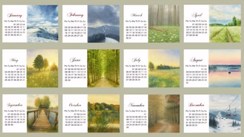Printable Horizontal Desk Calendar 2026 | A6 Size | PDF - Etsy