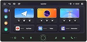 JOYING Single Din Car Stereo 12.3 inch Car Radio Android 12 Head Unit 8GB+128GB with Wireless Carplay Android Auto Navigation AM/FM Radio Mirror Link Bluetooth 1920 x 720 Touchscreen(JY-HZS03N8)