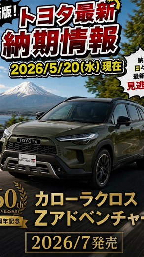 【トヨタ最新納期情報ディーラー編】#新型カローラクロス #新型rav4 #トヨタ納期情報 #新型rav4 #新型カローラクロス60周年記念モデルZアドベンチャーそ