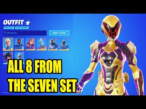 ALL 8 THE SEVEN SET Skins in Fortnite