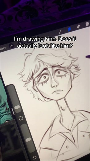 Drawing Finn Wolfhard in Procreate