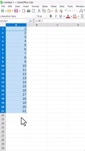 Introduction To AutoFill - LibreOffice Calc Spreadsheet Short 1 - Tutorial