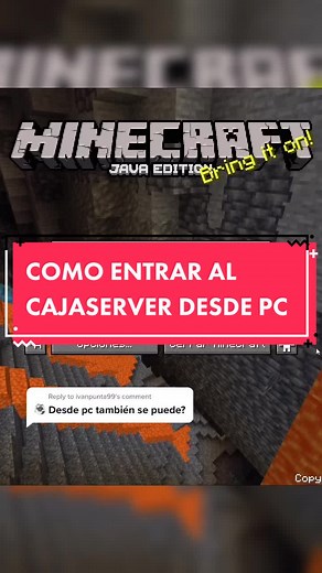 Reply to @ivanpunta99 Como entrar al Cajaserver desde JAVA 😈 #minecraft #minecraftserver #servidor #survival #fyp #tutorial #minecrafttutorial #minecrafthacks