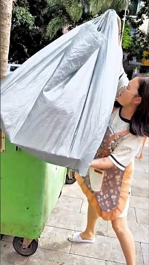 Kid hid inside a polythene