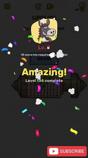 Brain Blow Level 134 Open the cryptex lock Walkthrough