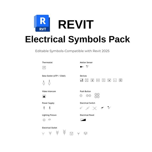Revit 2D Electrical Symbols Pack | IEC Standard |revit 2025  Compatible | Editable - Etsy