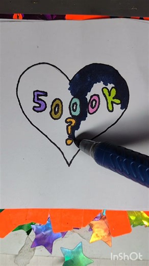 Dibujando un corazón de colores 168 #colores #colors #颜色 #绘画 #drawing #dibujo