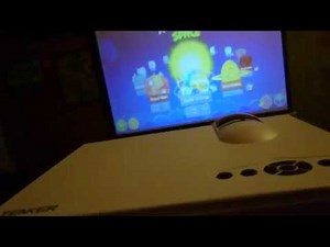 Tenker Q5 cheap Mini LCD Projector Test