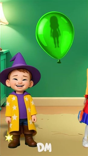 Balloon Magically Appears in Wizard's Hand 🎈 #magictricks #shorts