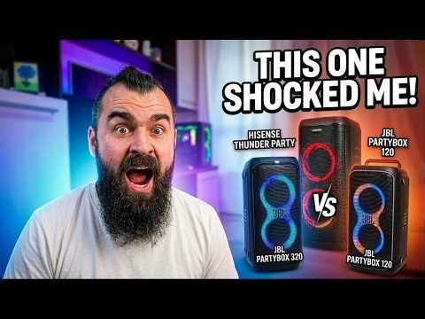 JBL Partybox 320 vs Hisense Party Thunder vs JBL Partybox 120 Cross-Comparison