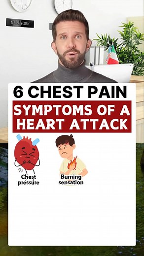 6 chest pain symptoms of a heart attack #healthy #healthcare #healthtips #heart #heartdisease #heartattack #chestpain | Dr.Parker