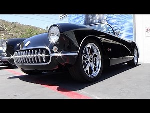 1956 Chevrolet Corvette resto-mod test drive at Laguna Classic Cars, Laguna Beach, Ca