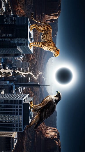 Cheetah and eagle hybrid mix. #hybridanimals #cheetah #eagles