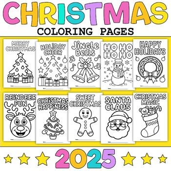 Christmas Coloring Pages | Christmas Coloring Sheets for Preschool, Kindergarten