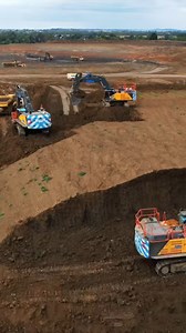 103K views · 2.3K reactions | Frenzied action at Northampton yesterday with the topsoiling of an embankment. You can also see one of our Volvo EC950F excavators digging a retention pond in the first shot. | Collins Earthworks Ltd | Facebook