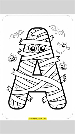 21K views · 114 reactions | Halloween Mummy Alphabet Coloring Pages (FREE) #alphabet #fblifestyle #coloringpages #teachers | SuperPrintable | Facebook