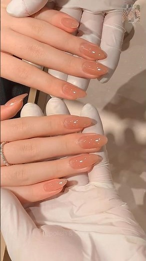Effortless Beauty: Stunning Peach Gel Polish For a Chic Everyday Look!💅✨ #magneticnails #nailart