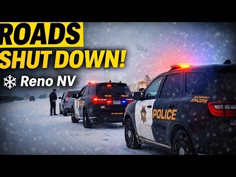 Reno Nevada Winter Storm Phase 2 Gets Intense! 🌨️ Snow Covered Roads & Travel Chaos