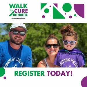 Make your move and register for Walk to Cure Arthritis. Whether you’re an arthritis warrior yourself or care about someone who is, you can make an impact. 👟 Find a walk in your community. 👥 Recruit your friends, family, coworkers, and neighbors to sign up! 💚 Fundraise and raise awareness to find a cure. | Arthritis Foundation