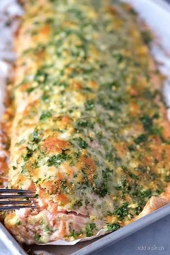 Baked Salmon Recipe with Parmesan Herb Crust