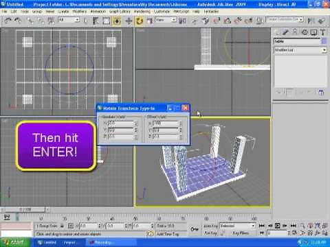 3ds Max Tutorials - Beginner (1) Creating an Object (Table) - PART 2
