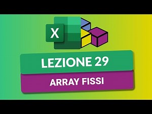 Fixed Arrays - VBA Excel Tutorial Italian 29